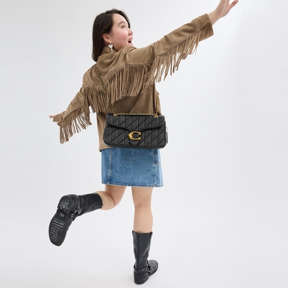 Black Coach Tabby Shoulder Bag 33 With Quilting - Picture 2 of 12